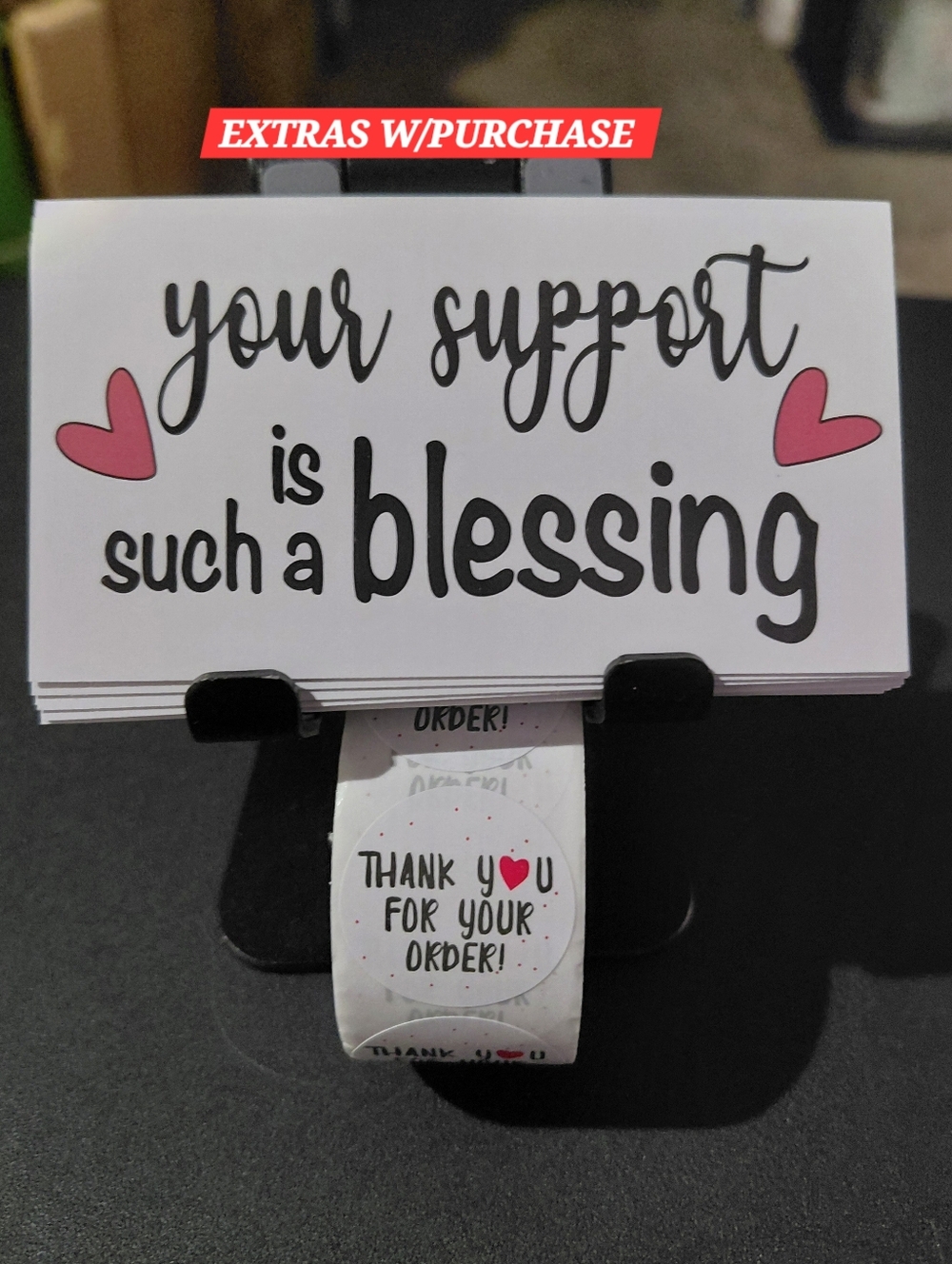 550ct. 50ct. Thank You Cards +500ct. Stickers -Bonus Random 3 Polymailers 3x2